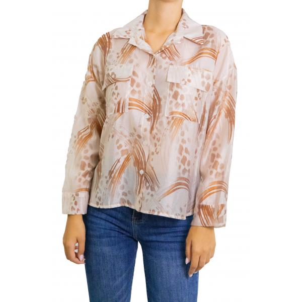 Camicia fantasia con tasche